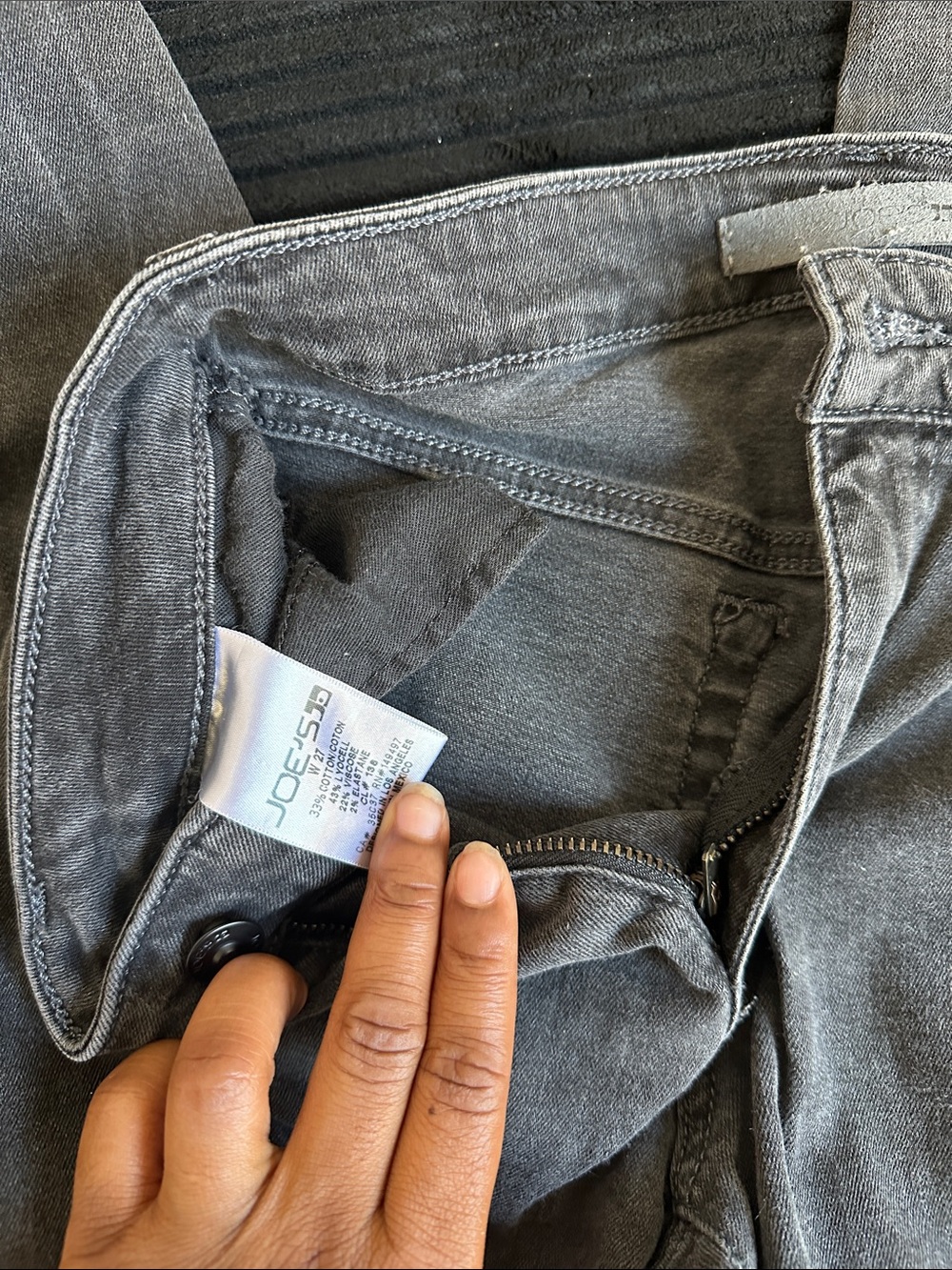 Joe's Jeans Washed Charcoal Denim Pants